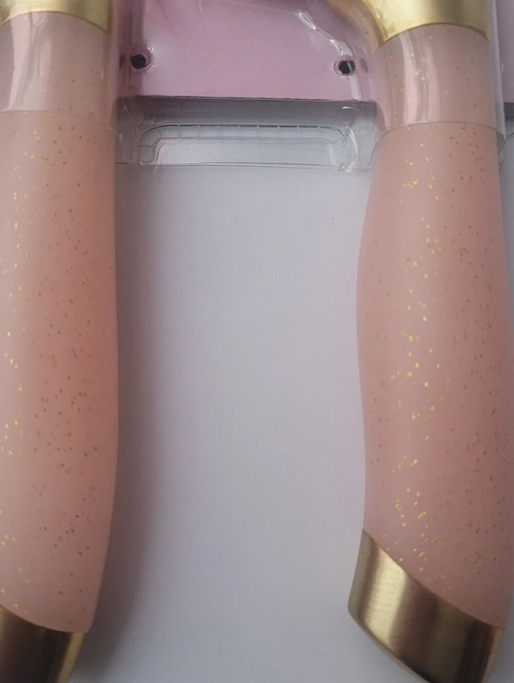 Paris Hilton 2 Pc Cutlery Knife Set Chef Santoku Blush Pink Gold Fairy Glitter
